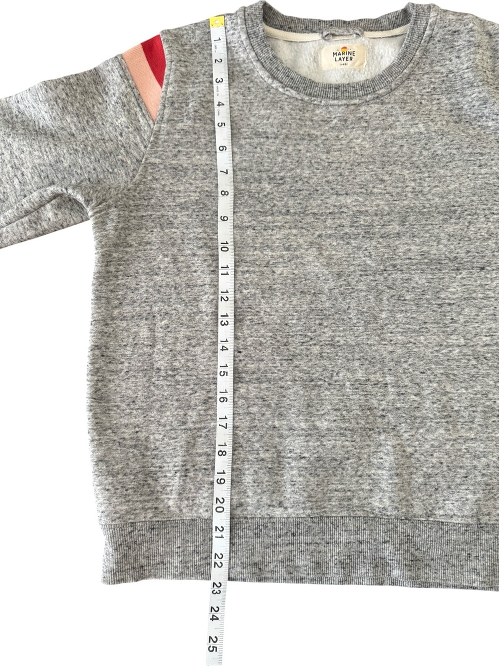 Marine Layer Pullover Sweatshirt Women’s Large Gray Colorblock Cozy Fleece Top - Picture 6 of 9